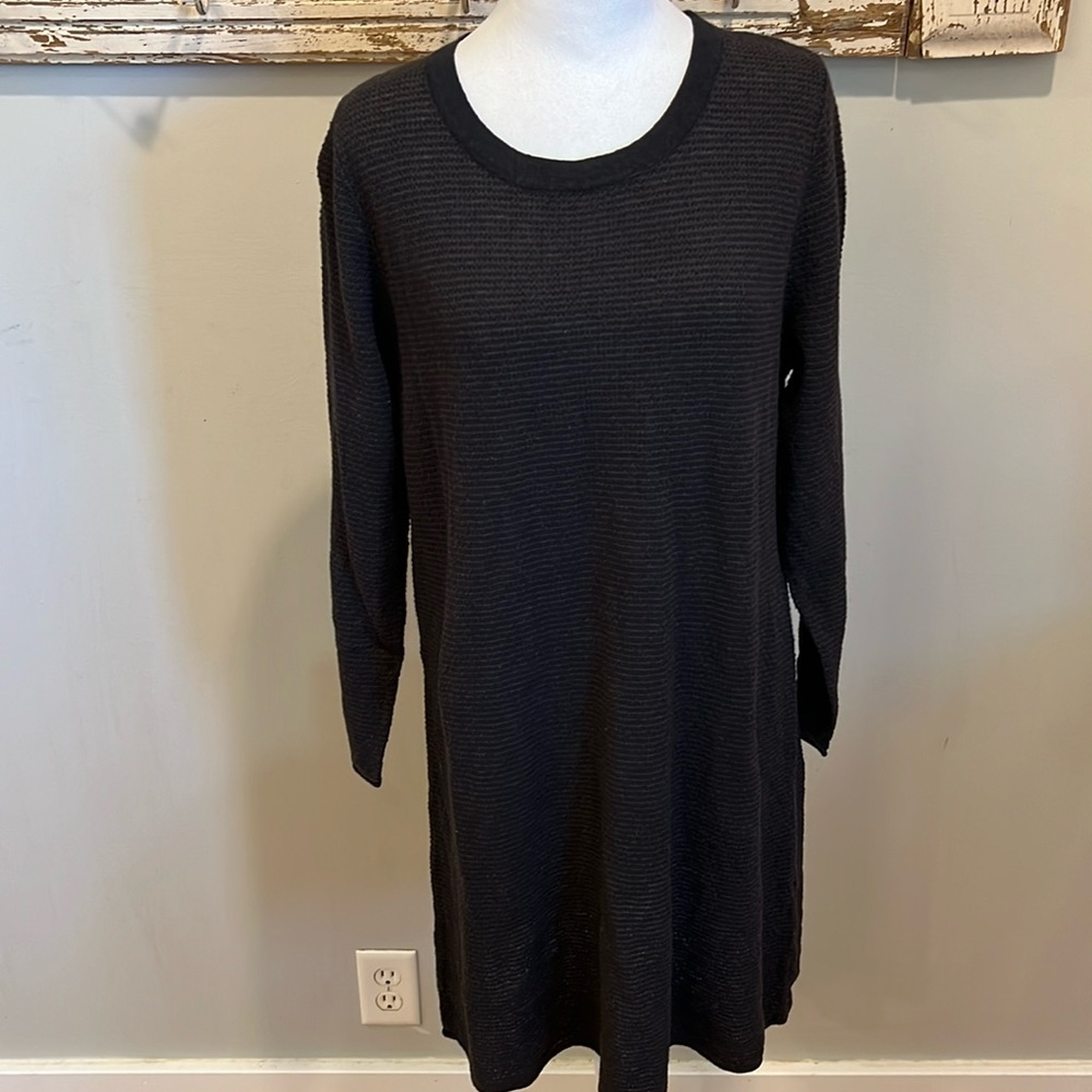 GUDRUN SJODEN MIDI LONG SLEEVE DRESS TUNIC Linen and lCotton Size S